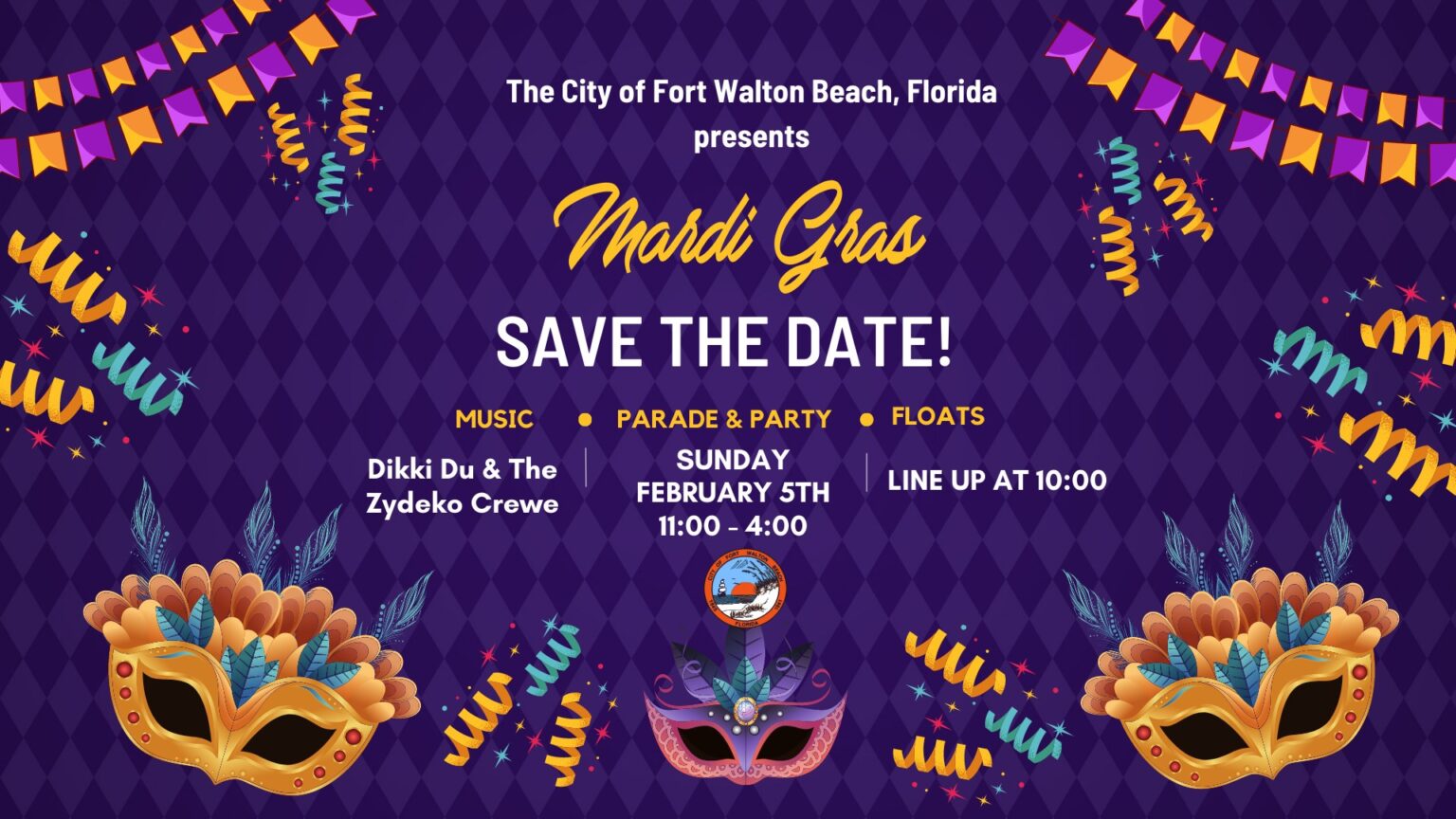 fort walton beach mardi gras parade 2025